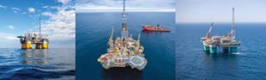 Left – Maria field, one of the world’s most complex underwater projects, started producing in December 2017, almost a year ahead of schedule. Photo: Wintershall. Center – Faroe Petroleum submitted its PDO for Fenja field, which will be tied-back to the Njord A floating production facility. Photo: Thomas Sola&#x2F;Equinor. Right – Nova field reportedly will be developed as a subsea tie-back, with two templates connecting to Gjøa. Photo: Jan Inge Haga&#x2F;Neptune Energy.