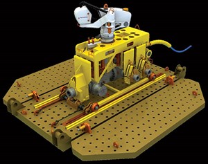 Fig. 10. The Subsea 2.0 In-Line Compact Robotic Manifold is half the size and weight of a traditional manifold, compressing the delivery process up to 30%.