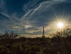 oil production rig in the Permian basin