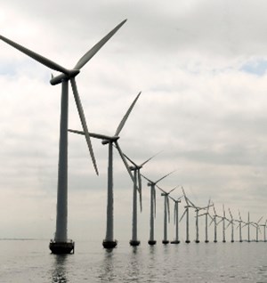 wind turbines at an offshore wind farm