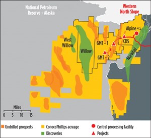Fig. 5. ConocoPhillips’ Western North Slope areas of activity. Image: ConocoPhillips.