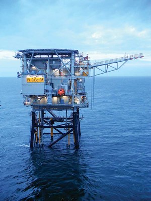 Fig. 2. Neptune Energy’s Q13a-A platform will host the PosHYdon pilot project. Image: Neptune Energy.
