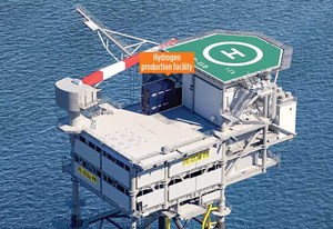 Fig. 3. A 1.0-MW electrolyzer will be placed within a sea container and installed on the Q13a-A platform. Image: Neptune Energy.