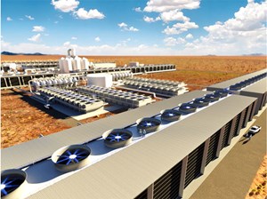 Fig. 4. An artist’s rendering of Oxy’s direct air capture (DAC) facility. Image: Carbon Engineering Ltd.
