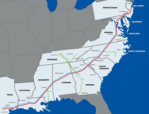 Colonial Pipeline systems map