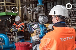 Fig. 1. TotalEnergies is training its workforce in the use of digital equipment to increase mobility on industrial sites. Image:  ZYLBERMAN Laurent - Graphix Images – TotalEnergies.