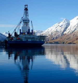 oil drilling rig offshore Alaska