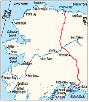 Fig. 1. Location of Trans-Alaska Pipeline System.