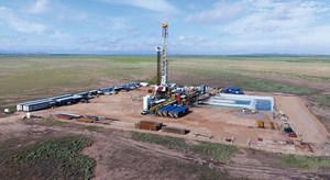 Fig. 1. One of the four to six rigs that Apache plans to run this year on its new Alpine High resource play in the southern Delaware basin. Image: Apache Corp.
