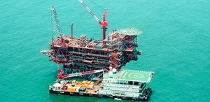 Fig. 2. BP—along with partner Reliance Industries—has invested billions on deepwater projects in the resource-rich Krishna- Godavari basin, off India’s southeastern coast. Photo: BP.
