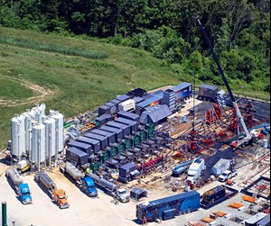 Fig. 4. An Evolution Well Services electric frac spread on location at a CNX well site. Image: CNX Resources Corp.