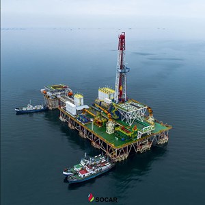 Fig. 4. Azerbaijan’s development of new gas fields will increase production alongside existing fields offshore. Image: Socar.