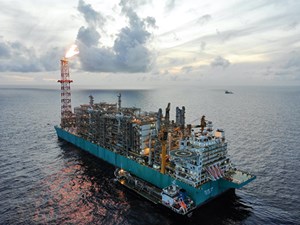 Fig. 6. The Dua FLNG is now operating in the Rotan field. Source: Petronas