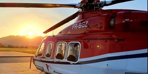 CHC Brazil helicopter providing offshore transportation for Petrobras