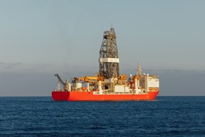 offshore oil drillship