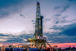 oil production rig in the Delaware basin