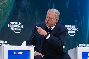 Fig. 1. Former U.S. Vice President Al Gore expressing himself during a WEF panel discussion. Image: World Economic Forum.