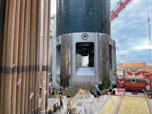 Fig. 9. The CoDril™ tool is a supplemental downhole convertible core bit that can switch between coring and drilling modes.