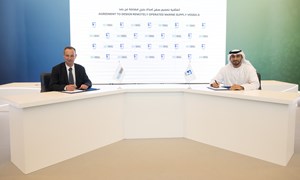 ADNOC and SeaOwl leaders signing low=carbon ROV agreement