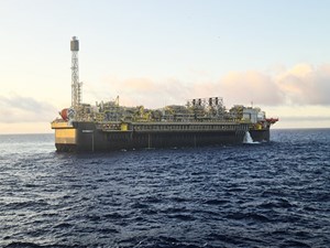 Fig. 2. Further deepwater development offshore Brazil means that additional FPSOs will join the fleet of vessels like this one already operating for Petrobras. Image: Petrobras.