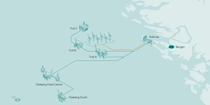Map of Equinor&#x27;s Trollvind offshore wind project