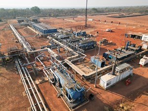 Perenco&#x27;s MounMoundou Power Station in Chad producing electricity with natural gas
