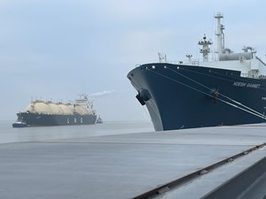 ADNOC&#x27;s Ish Vessel Delivering the first LNG Cargo from the Middle East to Brunsbuttel Port in Germany