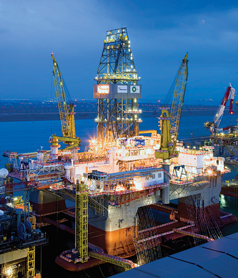 Transocean’s semisubmersible Development Driller III is drilling for BP in the Gulf of Mexico.