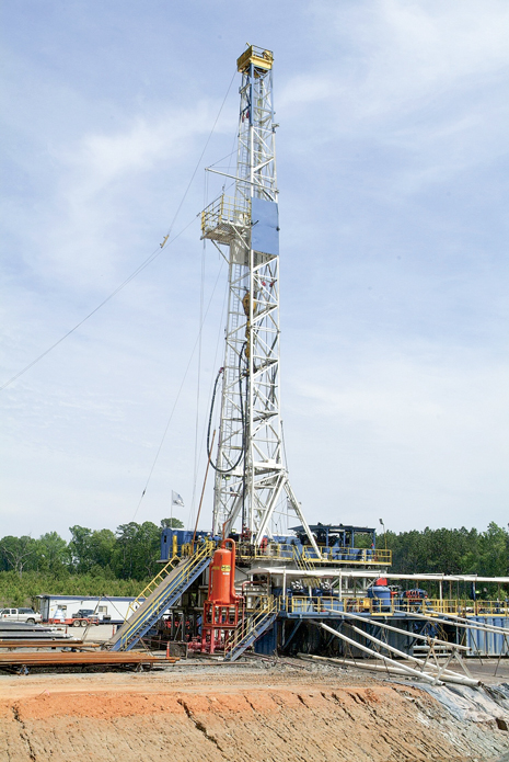 The Griffith 1-H well, operated by Petrohawk and Mainland Resources, had an initial production (IP) rate of 23 MMcfd. Photo courtesy of Mainland Resources.