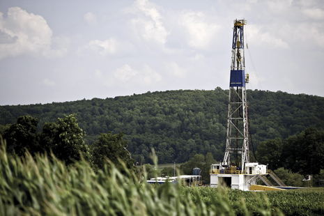 Chesapeake rig drilling in the Marcellus shale, in partnership with Statoil. Photo: Helge Hansen/Statoil.