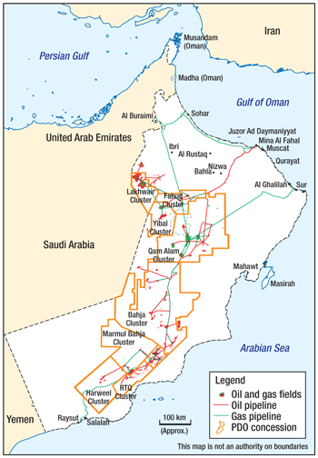 Map of PDO operational areas.